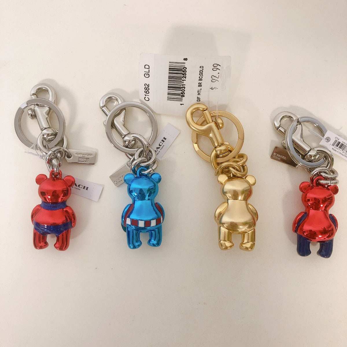 COACH 2755 COACH │ MARVEL CAPTAIN AMERICA BEAR BAG CHARM IN MIDNIGHT NAVY/RED COACH 2755 COACH │ MARVEL CAPTAIN AMERICA BEAR BAG CHARM IN MIDNIGHT NAVY/RED